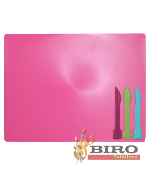 Tăbliță pentru plastilină + 3 ustensile de modelare, roz, ZiBi